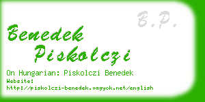 benedek piskolczi business card